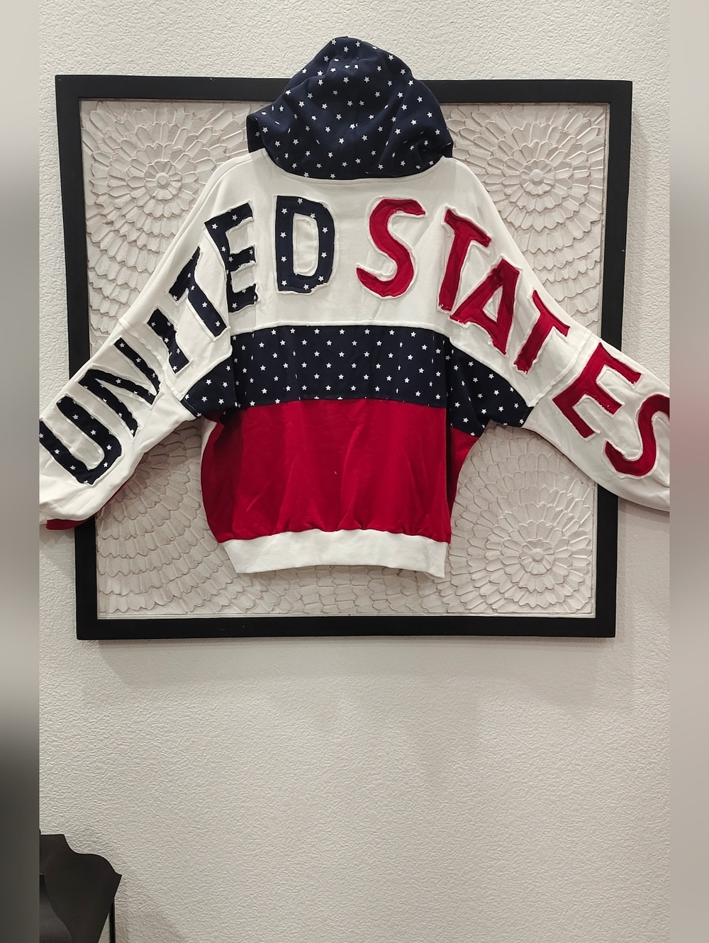 Stars & Stripes Zip Patchwork Hoodie - Picture 2 of 8